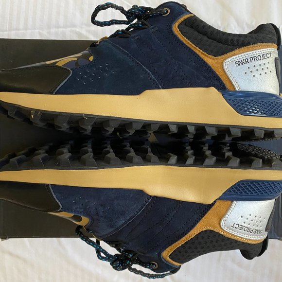 SNKR Project- Duane Sneakers (Navy/Black/Yellow Camo) - MEN 11 (45) - Picture 6 of 6